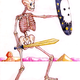 An artist’s rendering of what a warrior-skeleton may have looked like.